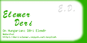 elemer deri business card